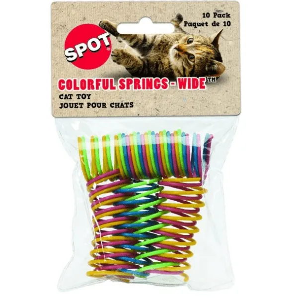 Spot Colorful Springs Cat Toy; Wide