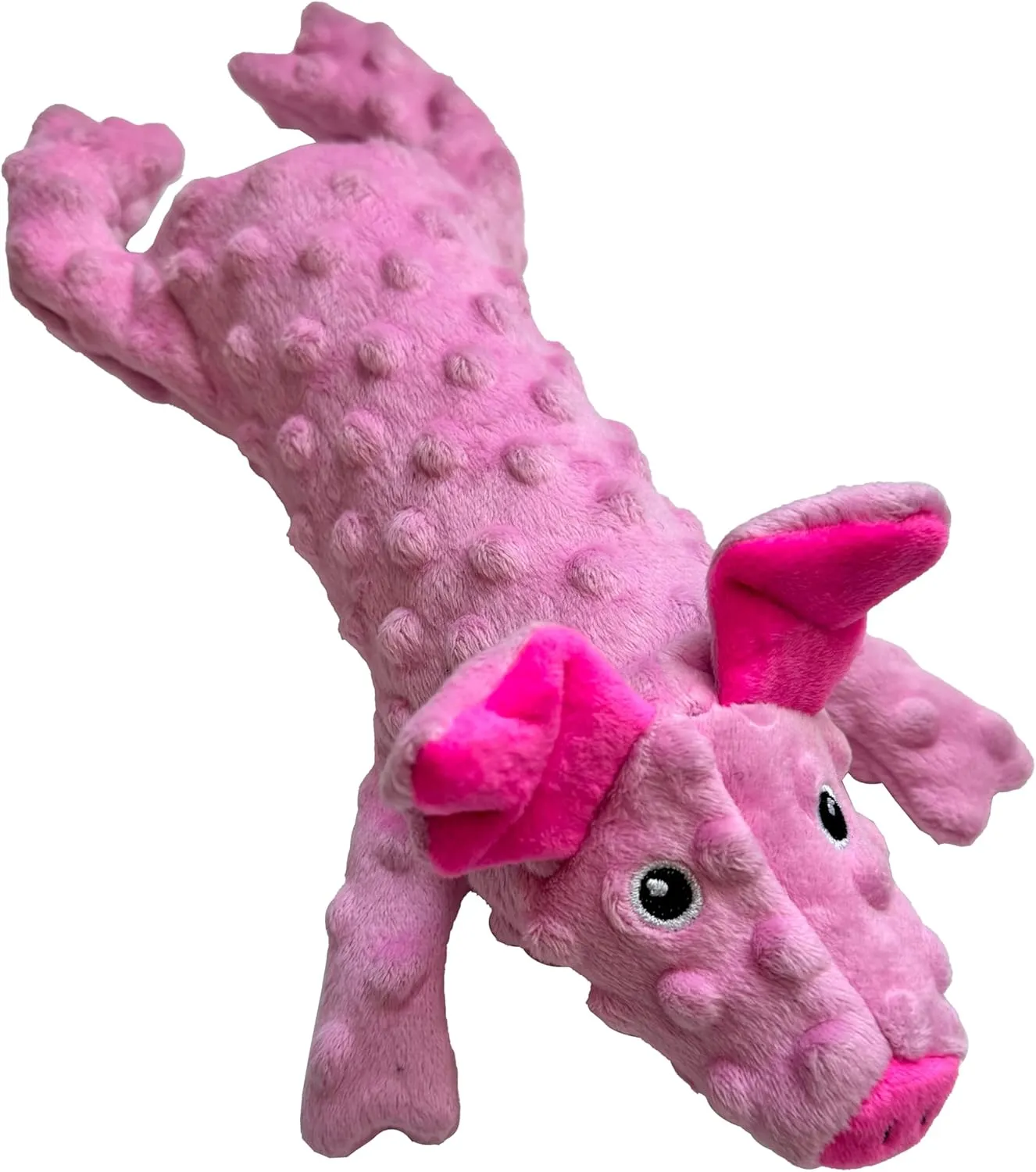 SPOT Skinneeez Extreme Stuffers Pig - Stuffing Free Dog Toy With Squeaker & Rip Stop Mesh Lining for Durability- Insert Plastic Bottle for Extra Crunch, For Small to Medium Puppies & Dogs - 14in