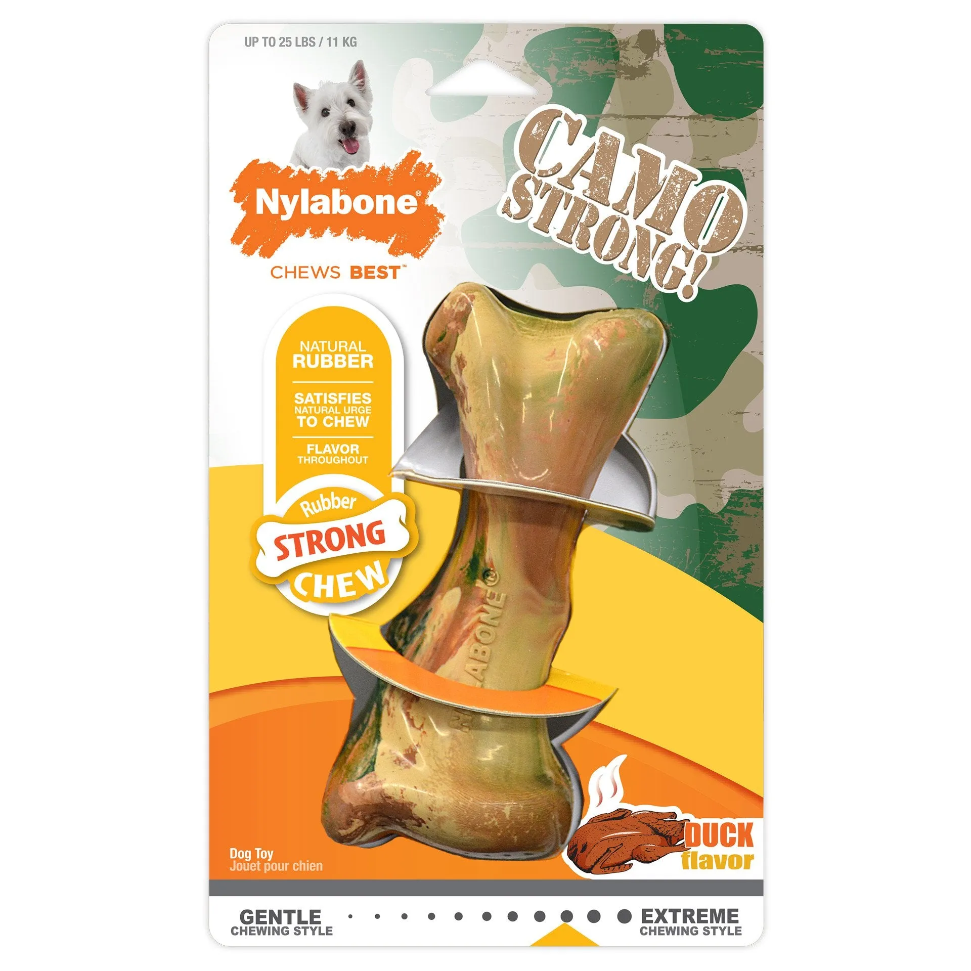 Strong Chew Rubber Camo Bone Duck Flavor