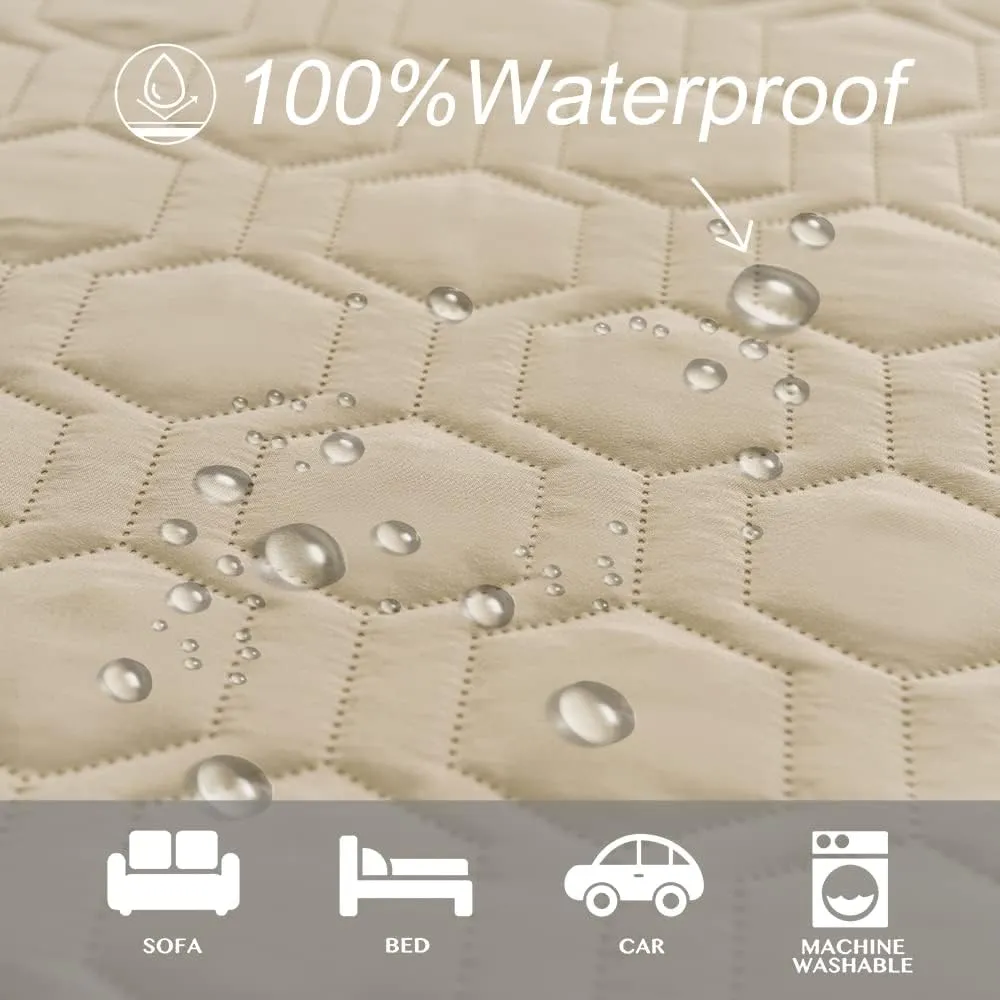 Waterproof and Non-Slip Dog Bed Cover and Pet Blanket Sofa Pet Bed Mat car Incontinence Mattress Protectors Furniture Couch Cover for Most Cats Dogs, Pets40x50-Beige