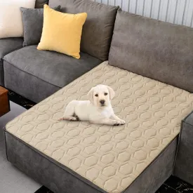 Waterproof and Non-Slip Dog Bed Cover and Pet Blanket Sofa Pet Bed Mat car Incontinence Mattress Protectors Furniture Couch Cover for Most Cats Dogs, Pets40x50-Beige