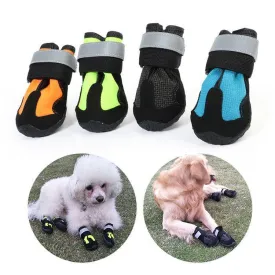 Waterproof Dog Boots Paw Protector Anti Slip Sole - 4PCS